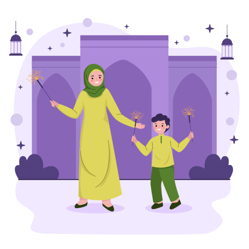 familia musulmana icono gratis