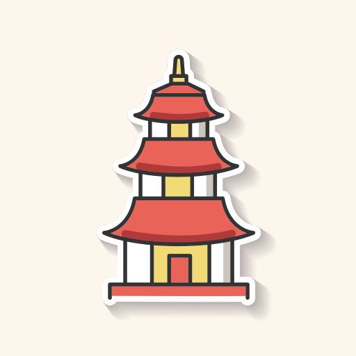 arquitectura oriental icono gratis