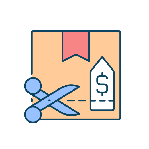 precios má bajo icono gratis