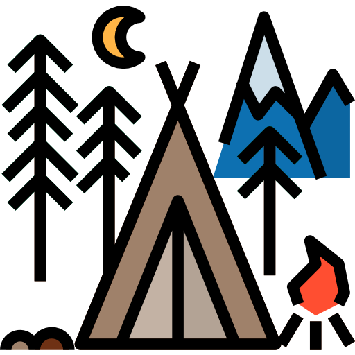 Camping turkkub Lineal Color icon