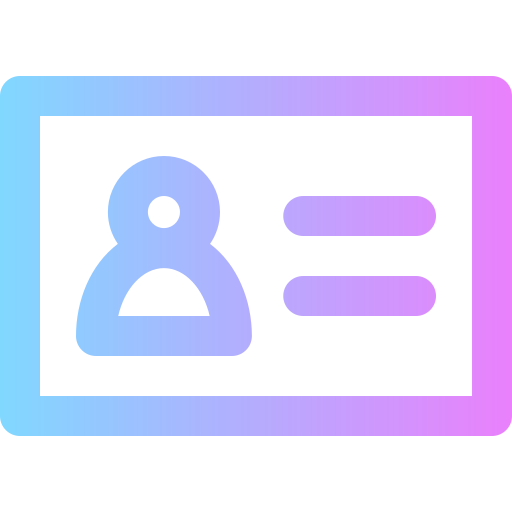 Id card Super Basic Rounded Gradient icon