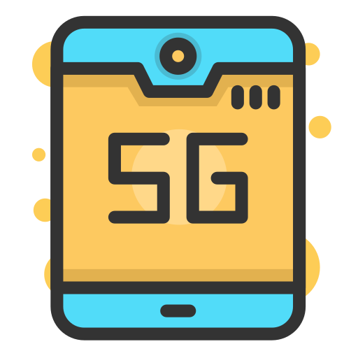 teléfono inteligente 5g icono gratis