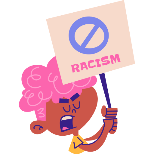 para el racismo gratis sticker