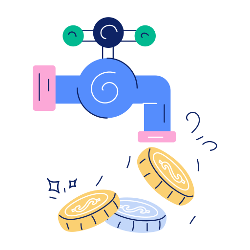 flujo de fondos icono gratis