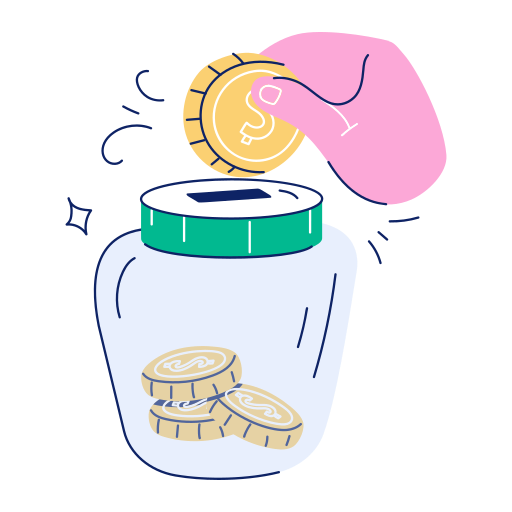 tarro de dinero icono gratis