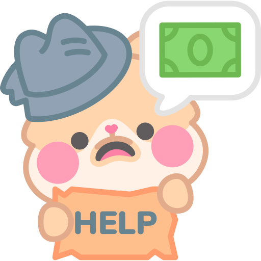 Beggar free sticker