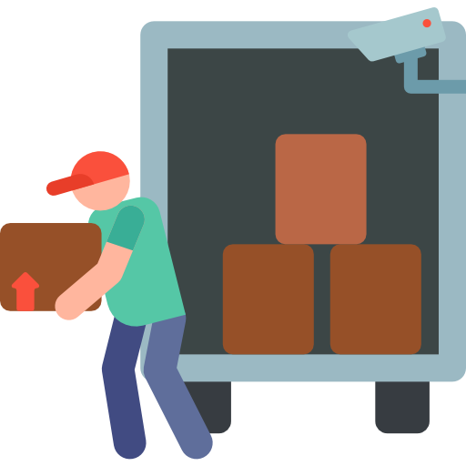 Delivery man icon Pictograms Colour