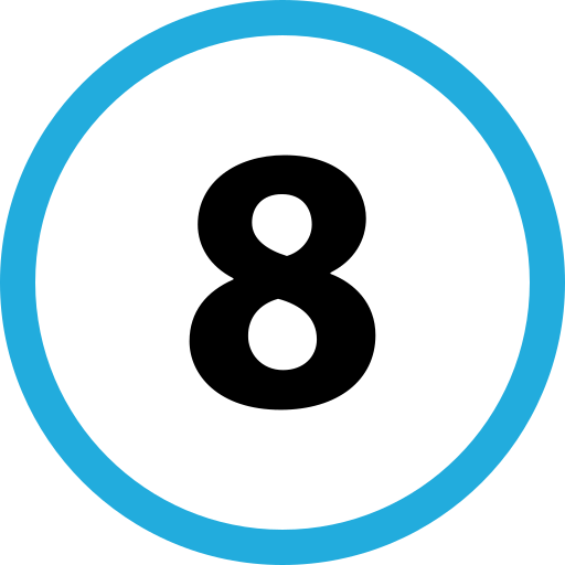 ocho icono gratis