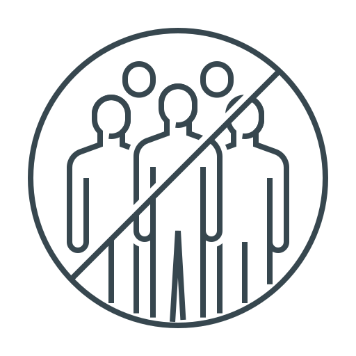 distanciamiento social icono gratis