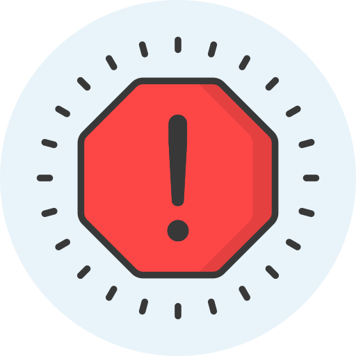 Warning free icon Warning free icon