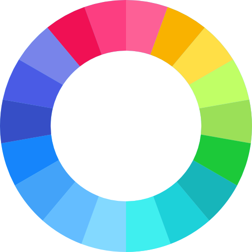 rueda de color icono gratis