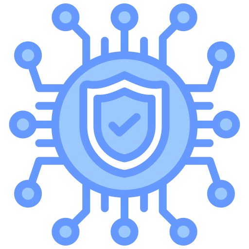 defensa cibernética icono gratis