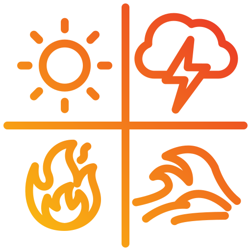 Disaster free icon Disaster free icon