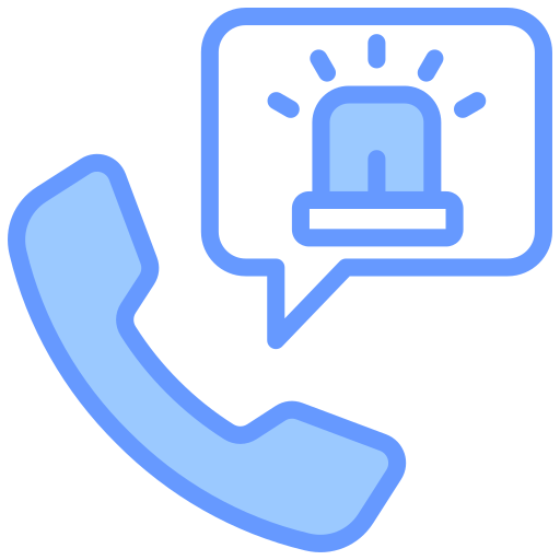 llamada de emergencia icono gratis