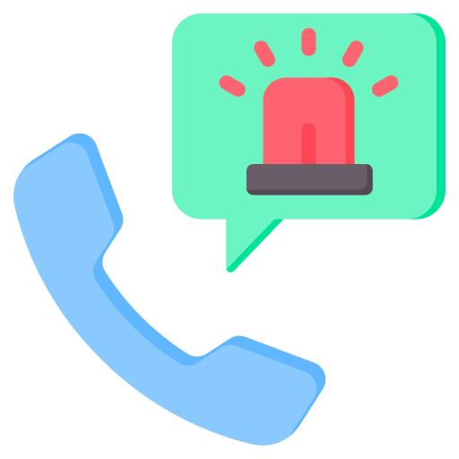 llamada de emergencia icono gratis