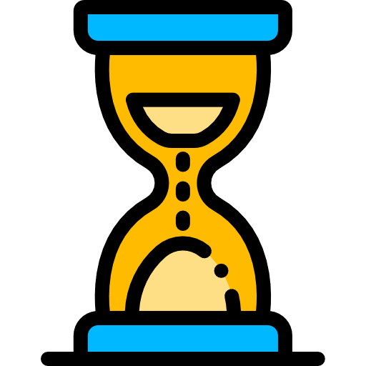 Hourglass Detailed Rounded Lineal color icon