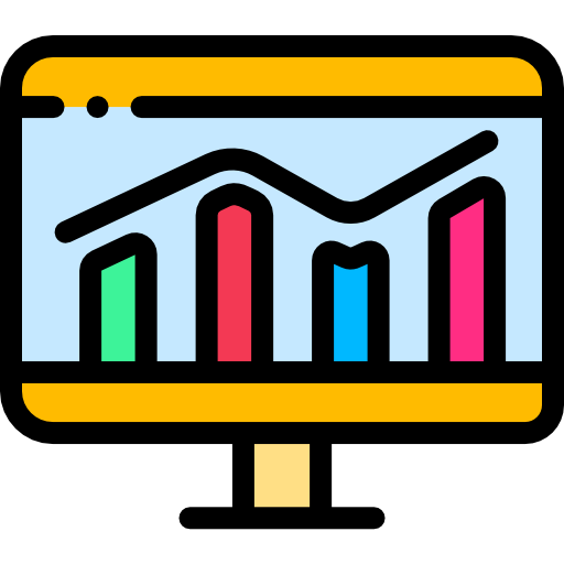 Stats Detailed Rounded Lineal color icon