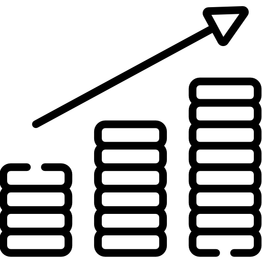 ganancias icono gratis