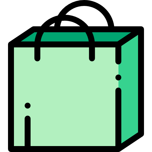 Paper discount bag icon