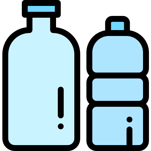 Bottles Detailed Rounded Lineal color icon