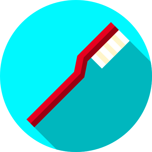 Toothbrush Flat Circular Flat icon