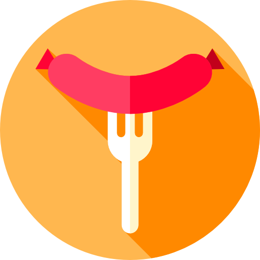 Sausage Flat Circular Flat icon