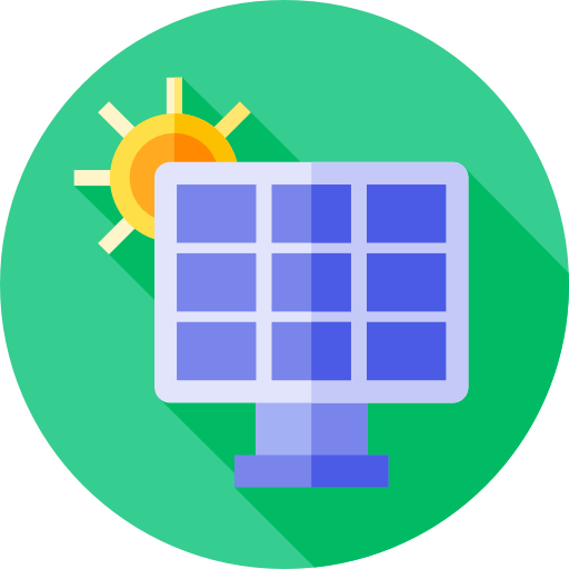 Solar panel Flat Circular Flat icon