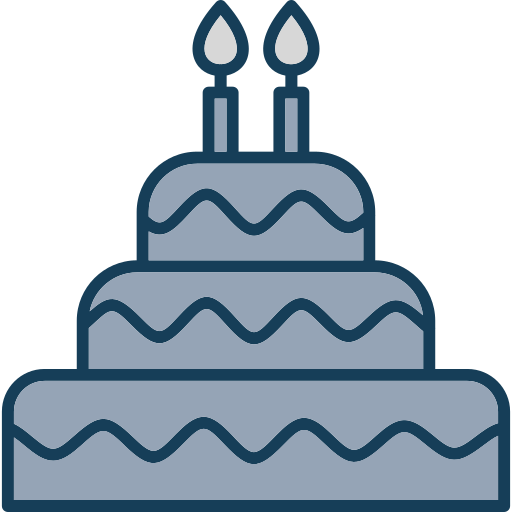 pastel de cumpleaños icono gratis