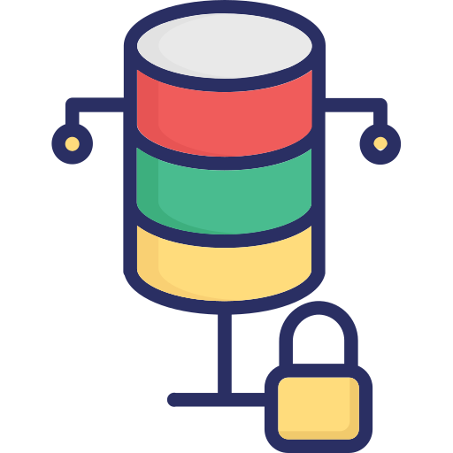 seguridad de la base de datos icono gratis