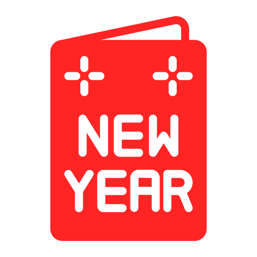 tarjeta de año nuevo icono gratis