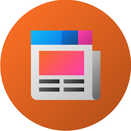 Newspaper Flat Circular Gradient icon