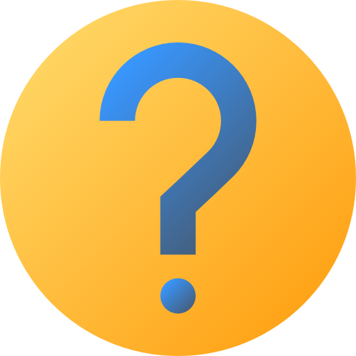 Question Flat Circular Gradient icon