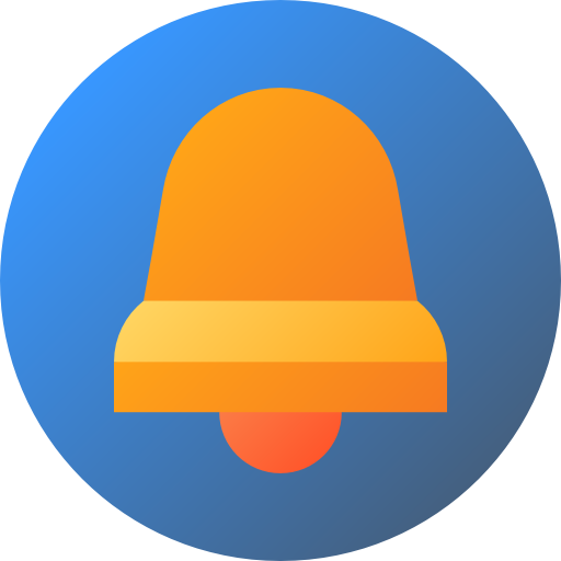 Notification Flat Circular Gradient Icon