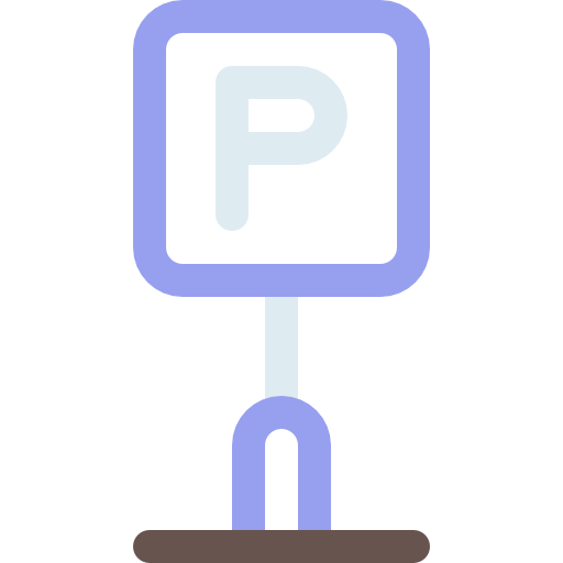 Parking Basic Rounded Lineal Color Icon 9086