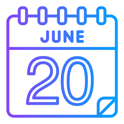 6월 20일 무료 아이콘