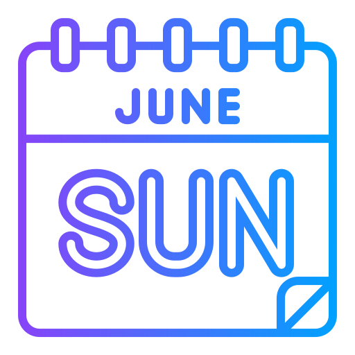 June - Free time and date icons