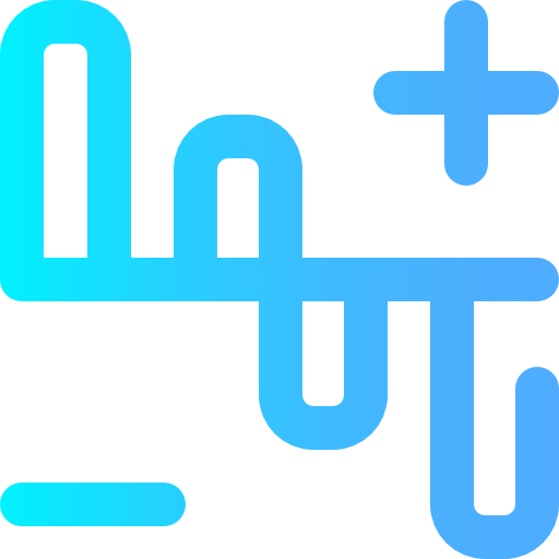 Diagram Super Basic Omission Gradient icon