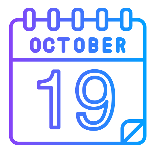 19 de octubre icono gratis