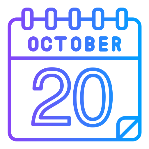 20 de octubre icono gratis