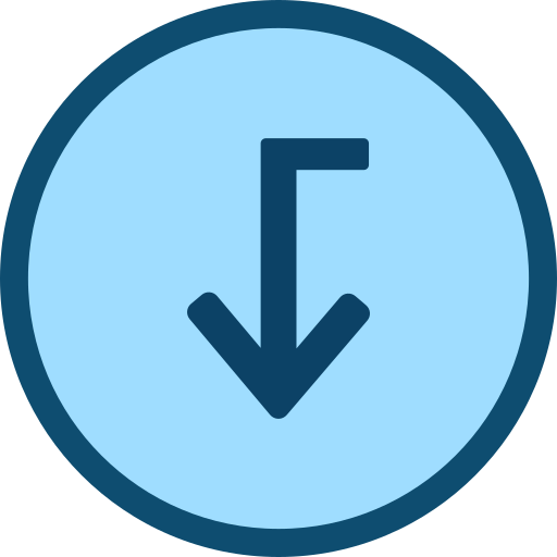 flecha hacia abajo icono gratis