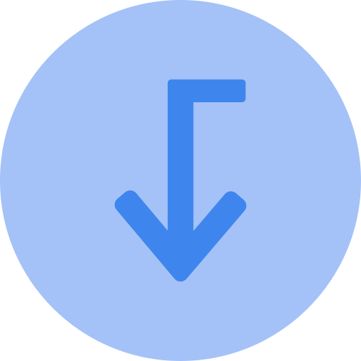 pfeil nach unten kostenlos Icon