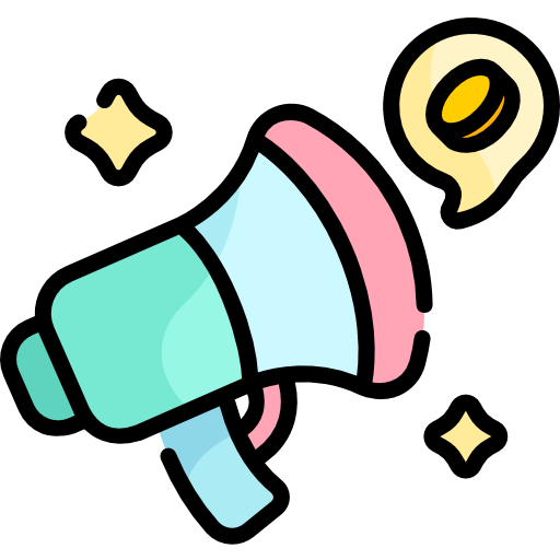 Megaphone Kawaii Lineal color icon