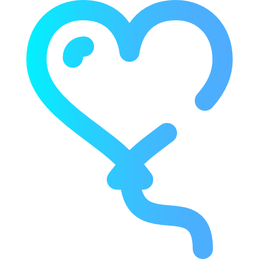 Heart balloon Super Basic Omission Gradient icon