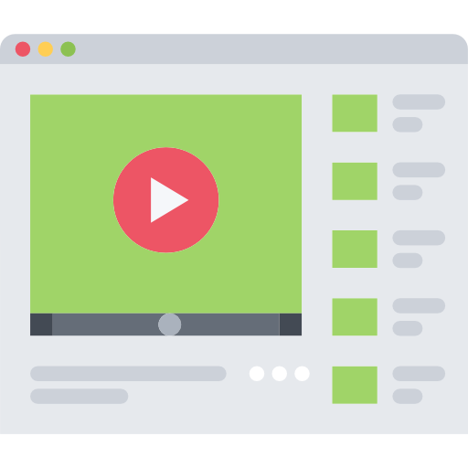 Video player Coloring Flat icon
