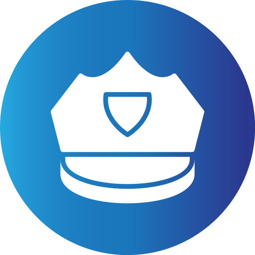 casquette de policier Icône gratuit casquette de policier Icône gratuit