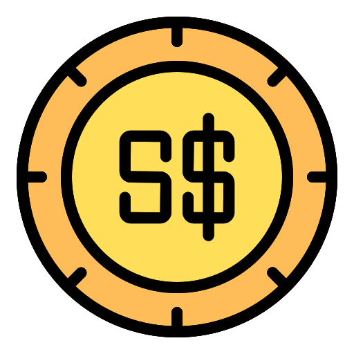 dolar de singapur icono gratis