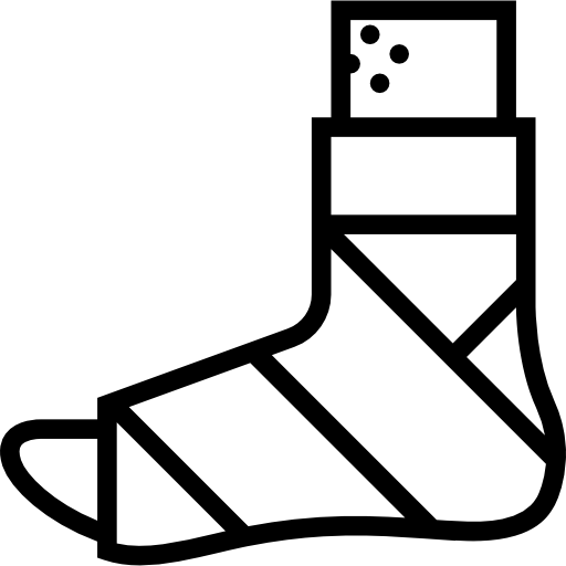 Plastered foot free icon
