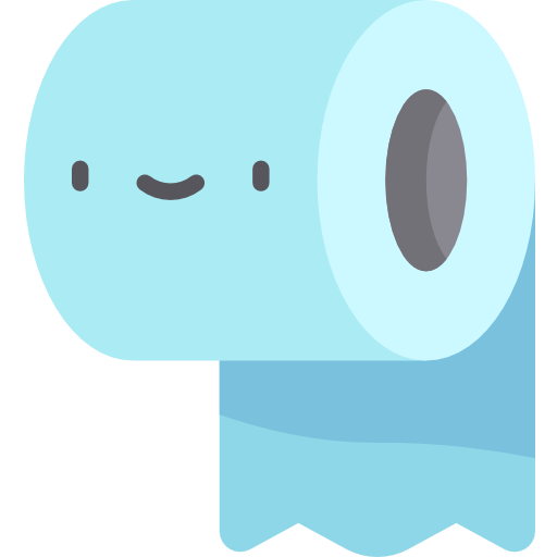 Toilet paper Kawaii Flat icon