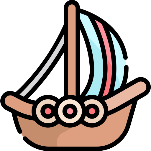 barco vikingo icono gratis