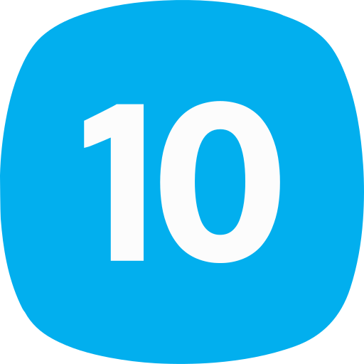 numero 10 icono gratis